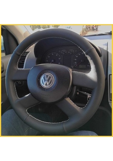 Volkswagen Polo Mk3 2004-2007 Uyumlu Araca Özel Deri Direksiyon Kılıfı