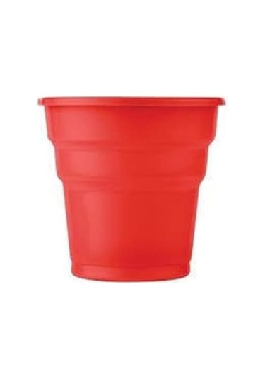Roll-up Plastik Kırmızı Partı Bardak 25'li