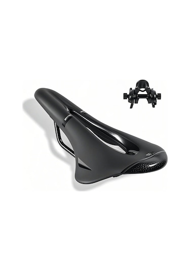 Springsun Konforlu Bisiklet Sele Seti - Ergonomik Tasarım, Hava Geçirgen, Yağmurluklu Siyah