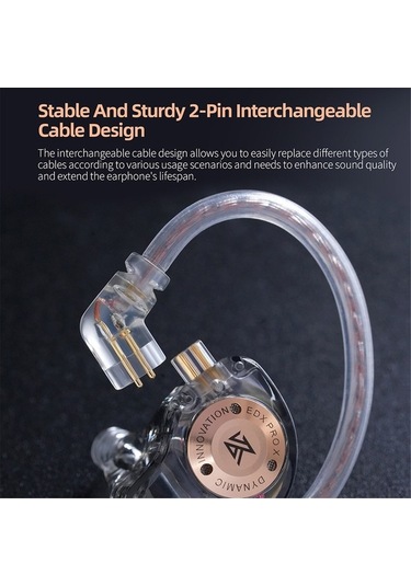 Willowhaven Kz Edx Pro X Kulak İçi Sahne Kulaklık - Ergonomik, Bakır Kablolu, Mikrosuz, Siyah EDX Pro X