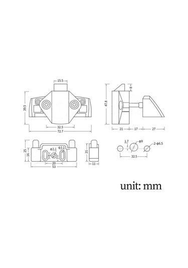Suntek Tekne Ev Ve Dolap Kapısı Için Çekmece Kilidi Stil-c
