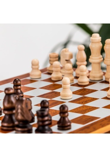 Ahşap Kutulu Satrançlı Matara Seti