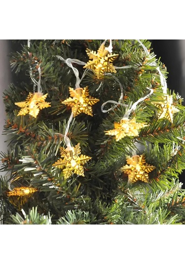 Yılbaşı Pilli Kar Tanesi Figürlü Led Işık 3 Mt