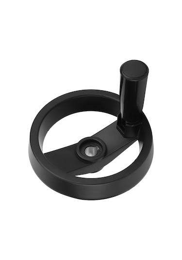 Samdoo Alüminyum Gövde Ve Nylon Kollü Katlanabilir Döner Makine Aleti El Tekerleği, 12x125mm, 4mm Anahtar Yolu, Sıkıcı Kullanim, Talaşlı İmalat İçin