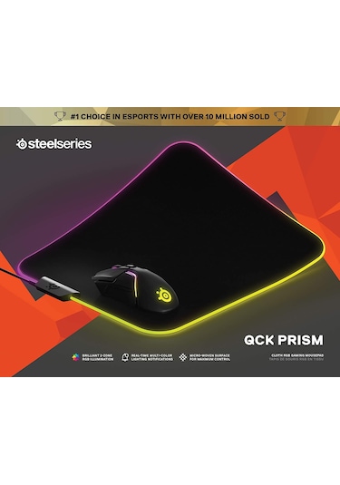 Steelseries Qck Prism Cloth (Kumaş) Medium Rgb Oyun Mousepad