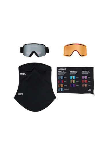 Anon Burton Nesa Goggles + Lens + Mfi Face Mask Unisex Siyah Goggle 4486 Siyah