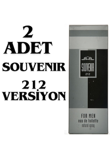 Souvenır Kod: 6902-versiyon 212 Erkek Parfümü Edt- 2 X 100 Ml