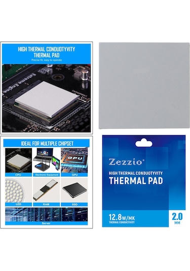 Suntek Gpu Cpu 2.0 Mm Için Silikon Termal Ped 120x120mm Isı