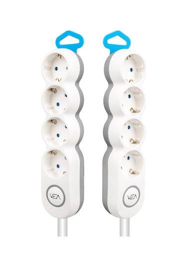 Vea Ve-2s4s 4 Lü 1.5 Metre Kablolu Anahtarlı Grup Priz Uzatma Kablosu 3680 Watt 16 Amper