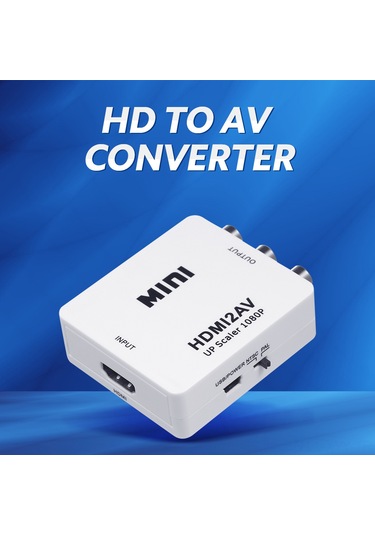 Yaleker Beyaz Abs Hdmı'den Av'ye Dönüştürücü - Ntsc/pal Desteği Ve Hdcp Uyumlu 3rca Çıkışlı