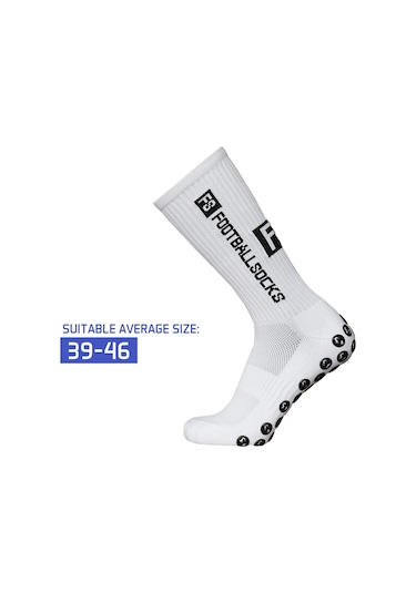 Tenfowee Profesyonel Futbol Çorabı - 6 Çift Silikon Tabanlı Kaydırmaz Antrenman Çorapları, Kırmızı-beyaz-lacivert Renk Seçenekleri Beyaz - Kırmızı