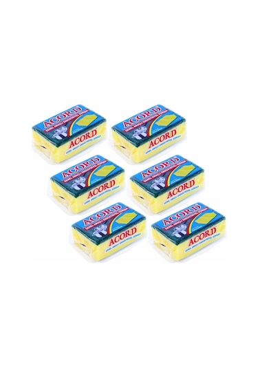6 adet Jumbo Boy Endüstriyel Çok Amaçlı Bulaşık Süngeri  13x8x4 c