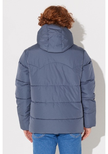Lee Kapüşonlu Regular Fit Mavi Erkek Şişme Mont L88Bnya66 L88Bnya66 Mavi