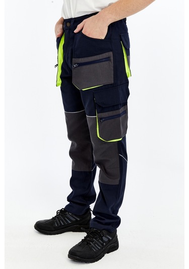 Uniprom İş Pantolonu Lizbon Plus Model Çok Cepli Harman Kumaş Lacivert Lacivert