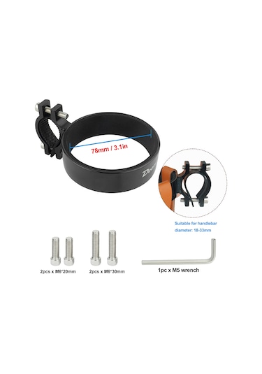 Ximistore9 Alüminyum Bisiklet Bardak Tutucu, 18-33mm Çubuklar İçin, Siyah, 2 Adet Cıvata Ve M5 Anahtar İle