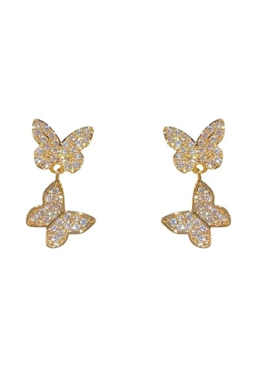 1 Çift Saplama Küpeler Kübik Zirkonya İle, Kadın Moda Piercing Takı Kızlar He Whıte Altın-renk 1.50 CM-Gümüş