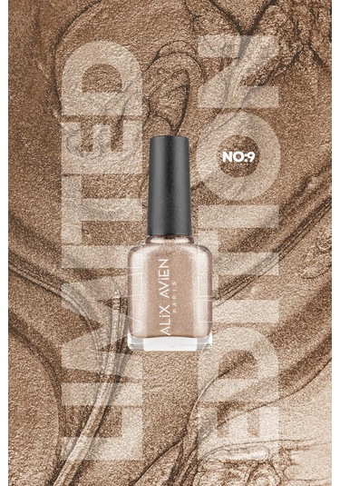 Alix Avien Limited Edition Simli Gümüş Gri Oje-yüksek Pigmentli Kalıcılık Hızlı Kuruma-nail Lacquer No:9