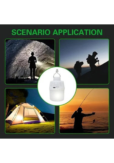 Userfriendly11 Lihangstar 4 Adet Usb Şarjlı Kamp Lambası Asma Kancalı 200 Lümen Beyaz beyaz
