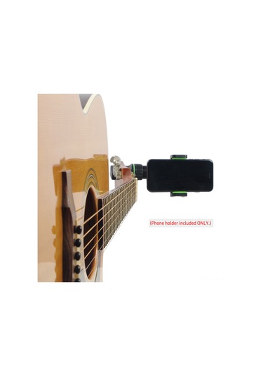 Ranyeek Müzisyenler İçin Çok Fonksiyonlu Telefon Tutucu - Ayarlandırabilir Ve Döner - 10 Adet Gitar Pleti + 1 Adet Temizleme Bezi Rastgele Renkler - Rps-gn Siyah+yeşil