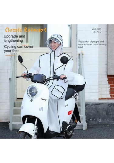 Erkekler Ve Kadınlar İçin Yeni Yağmurluklar Yağmur Fırtınası Kalınlaşmış Uzun Tam Vücut Yetişkin Bisiklet Yürüyüş Elektrikli Araç Yağmur Panço Beyaz Erkekler Ve Kadınlar İçin Yeni Yağmurluklar Yağmur Fırtınası Kalınlaşmış Uzun Tam Vücut Yetişkin Bisiklet Yürüyüş Elektrikli Araç Yağmur Panço Beyaz