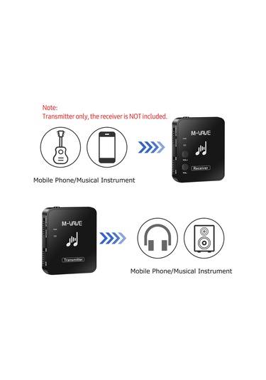 Ruicoo M-vave Wp-10 Kablosuz Transmitter - 2.4ghz 12ms Gecikme, 30m Menzil, 24bit/48khz Kayıpsız Ses Kalitesi Alıcı Hariç