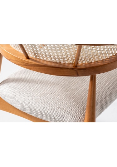 Perge İskandinav Natural Ahşap Masa Sandalye Takımı 90x90 Meşe - Beyaz