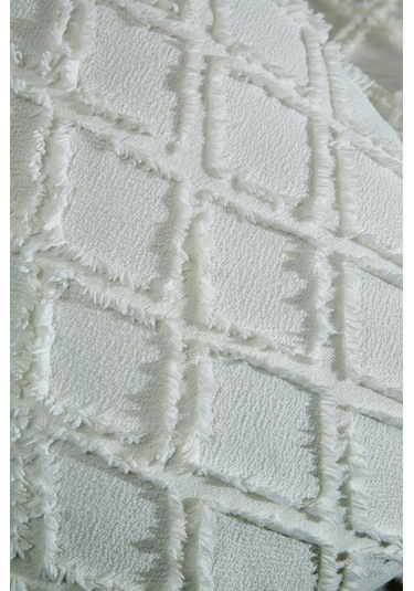 Çeyiz Diyarı Vesya 2 Parça Tek Kişilik Pike Takımı Krem Krem