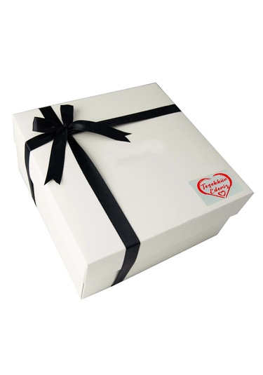 Kalp Desenli Teşekkür Etiketi - Thank You Sticker Yapışkanlı