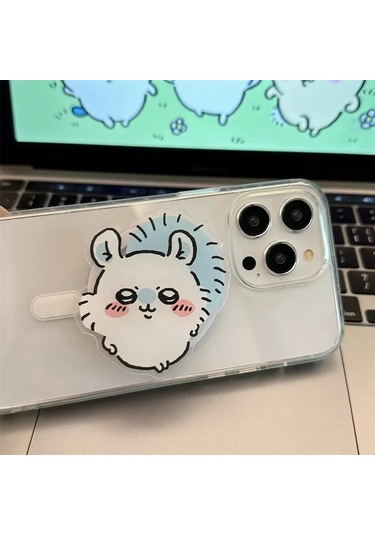 Goldenqian Ins Kore Sevimli Komik Karikatür Magsafe Manyetik Telefon Tutma Tok Standı Iphone 16 S25 Kablosuz Şarj Kutusu Katlanabilir Tutucu A A