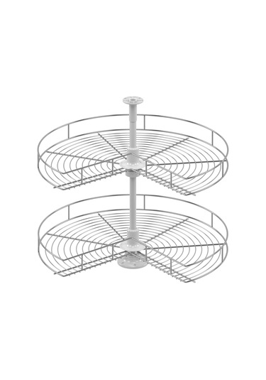 Starax Döner Sepet Takımı 3/4 74cm Krom Gümüş