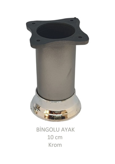Bingolu Ayak, Plastik, 10 Cm Vidalar Dahil, Krom Krom