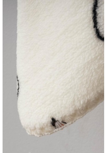 Bebitof Sevimli Tavşan Desenli Peluş Battaniye Bbtf.ekr.95077 Ekru