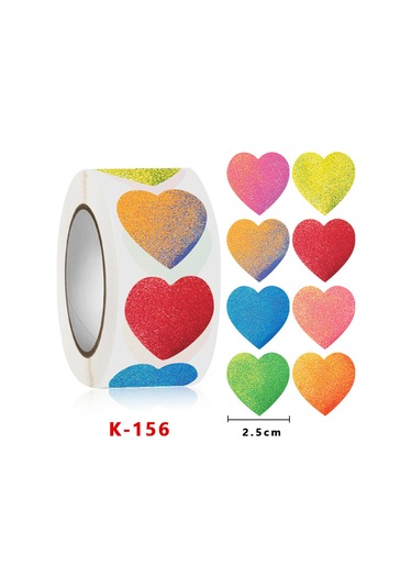 Vkemall A-263 Sevgililer Günü Kalp Desenli Vinil Sticker, Evlilik & Ticari Dekorasyon, Tek Kullanımlık Özlü Etiket Plastik, Cam, Kumaş Uyumlu