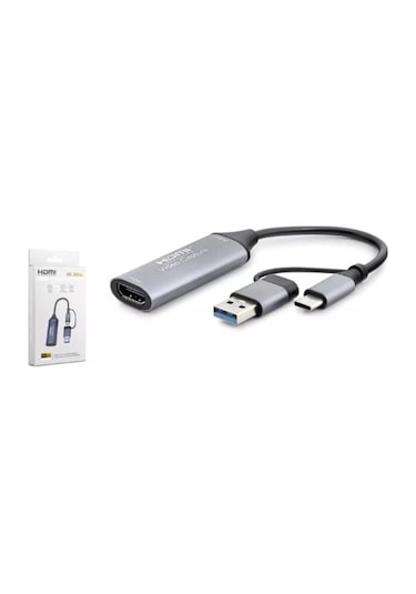 Hadron Hdx7831 Type-c Hdtv Combo Hdmı 4k 30hz + Type-c + 2-usb3.0 + Lan 5ın1 Gri