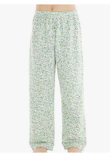 Kız Çocuk Pijama Altı 51826 - Çiçek Baskılı Baskılı