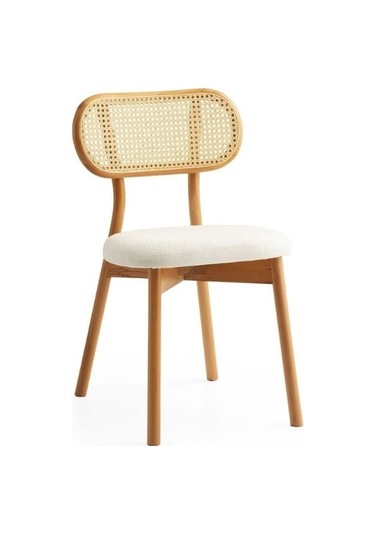 Orpheus Bambu Hasırlı Ahşap Sandalye Natürel