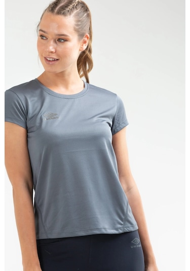 Umbro Vf-0075 Olet Kadın Gri T-shirt Siyah