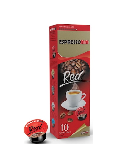 Espressomm® Tchibo Cafissimo Makineleri İle Uyumlu Red Kapsül Kahve 10'lu