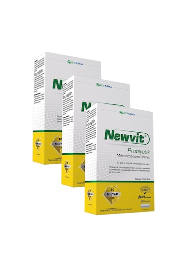 Newvit Probiyotik Kapsül 3 x 30 Kapsül