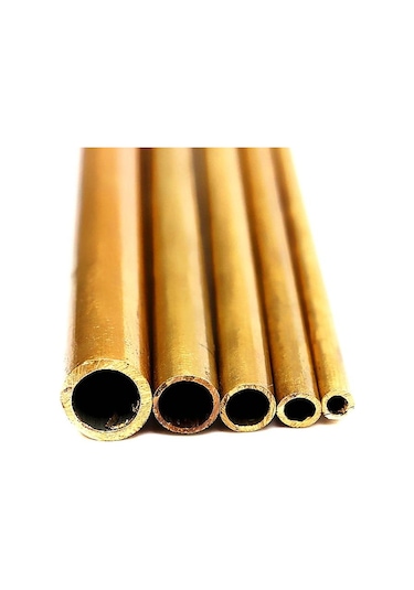 1 Adet Pirinç Boru Dıy Tüp Yuvarlak Çap 2/3/4/5/6/7/8/10/14/16/20mm L200mm 300mm Pirinç Boru Pirinç Boru Kesme