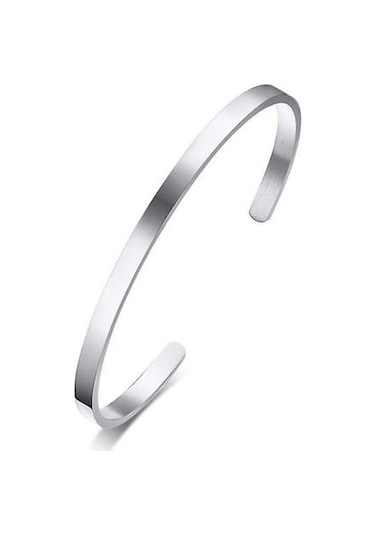 Çapraz Manşet Bilezik, Paslanmaz Çelik Açık Manşonluk Silver1 Altın - Gold