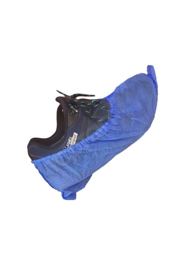 2000 Adet Tela Spunbond Nonwoven Bez Galoş Tek Kullanımlık Kaymaz Lastikli Mavi Galoş