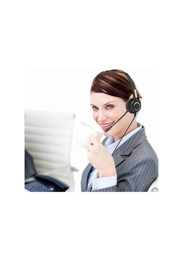 Moveevo H500d-rj9 Profesyonel Konuşma Kulaklığı - Gürültü Engelleme Mikrofonlu, Ses Kontrolü Ve Uzun Süre Kullanim İçin Ergonomik Tasarım H500d-rj9