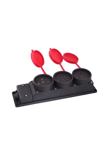 AYKA KAUÇUK TRİFAZE 3'LÜ GRUP PRİZ