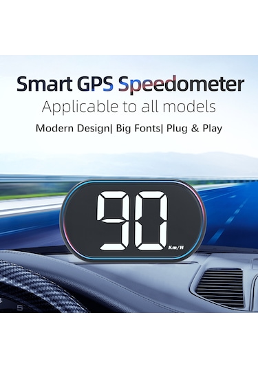 Reedark Gps Süreç Gösterici 3 İnç Ekran, Beyaz Yazı, Mph Birimi - Entegre Kullanim, Yüksek Kalite Görüntü, Doğru Hız Tespiti