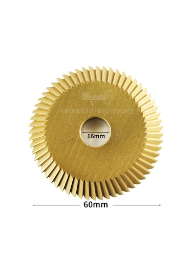 Konesam Altıgen Anahtar Kesme Makinesi İçin Hss Plaka, Tin Kaplama, 60mm Çap, 16mm İç Çap, 6mm Kalınlık, 90 Diş, 1 Adet