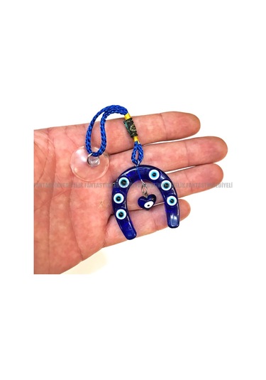 At Nalı Cam Nazar Araba Hediyesi Vantuz Otomobil Dikiz Ayna Süsü