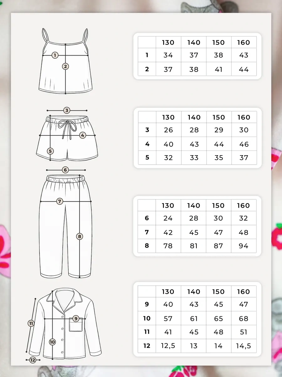 Missing Element Şort Ve Pantolu İpek 7'li 1 Arada Çocuk Pijaması 434500436 Pembe