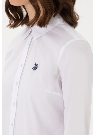 U.s. Polo Assn. Kadın Beyaz Gömlek Basic 50298113-vr013 Beyaz