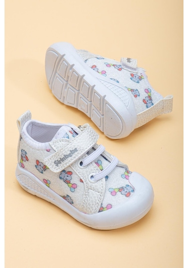 Şirinbebe Şiringenç Keten Gümüş Kız İlkadım Bebek Çocuk Ayakkabısı-2894-gümüş Gümüş